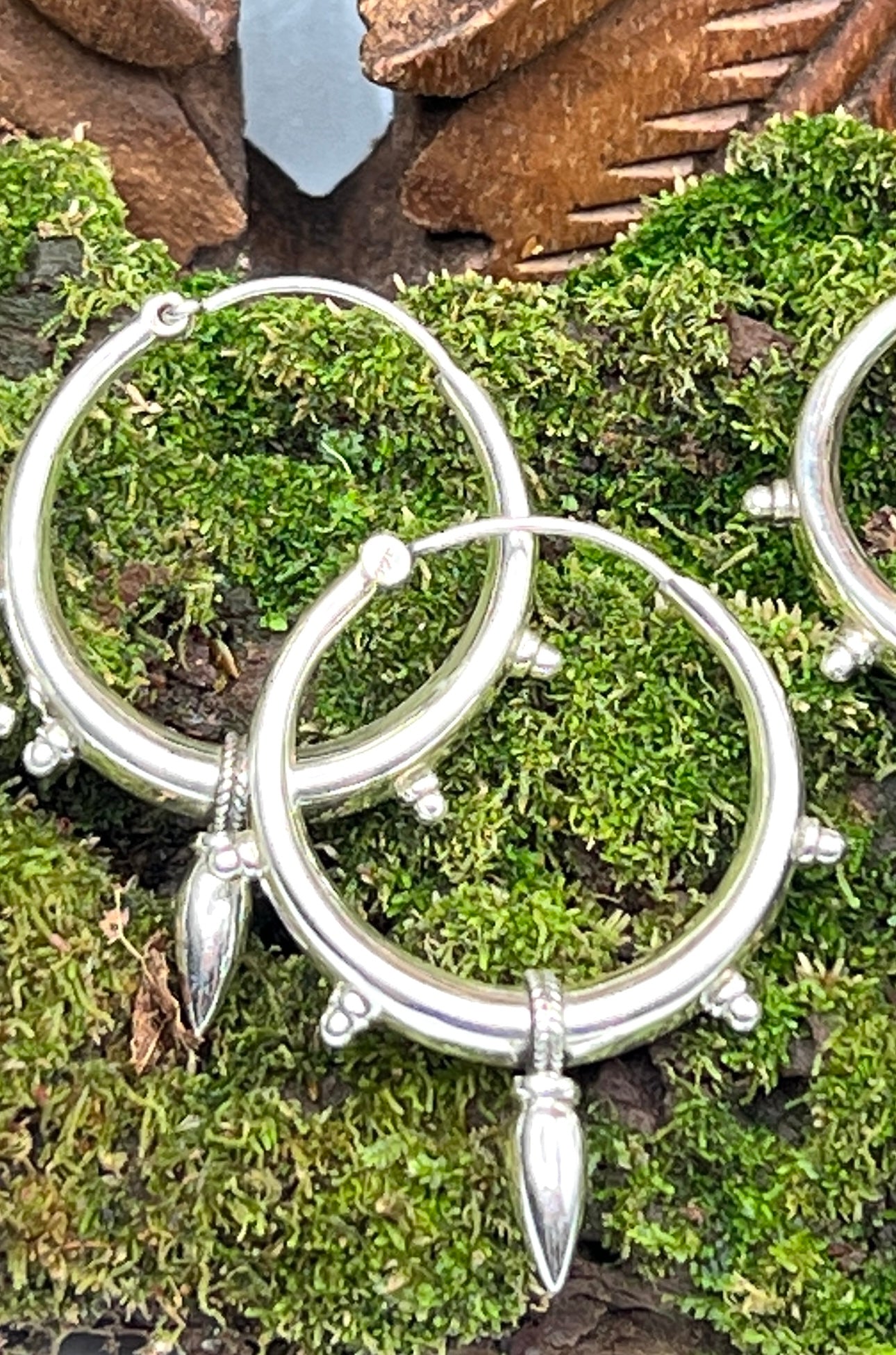 Medium Tribal Hoop Earrings