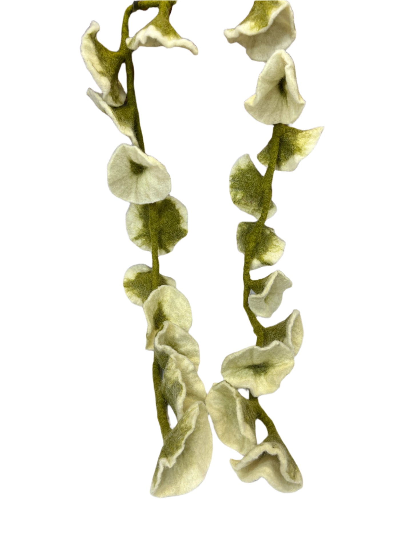 Hand felted Wool Flower Garland
