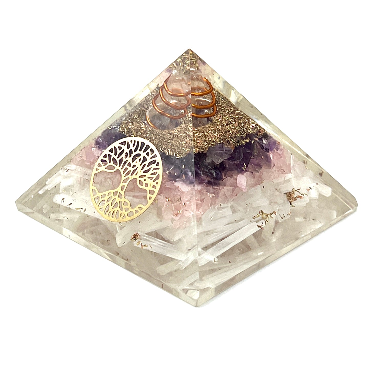Selenite Orgonite Pyramids
