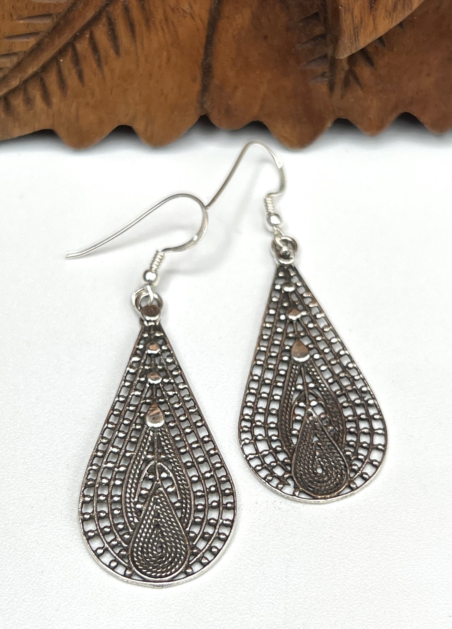 Small Beaded Filigree Earrings