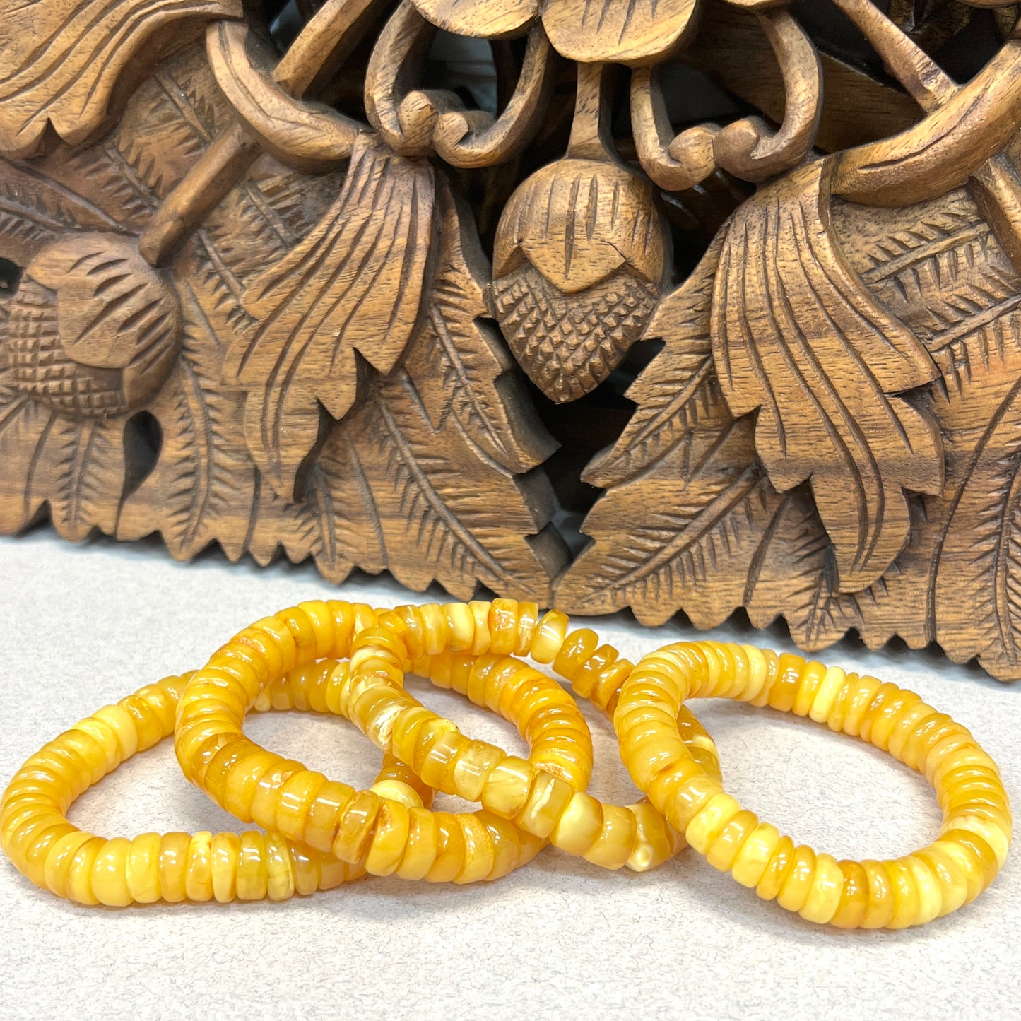 Butterscotch Amber Stretchy Bracelets