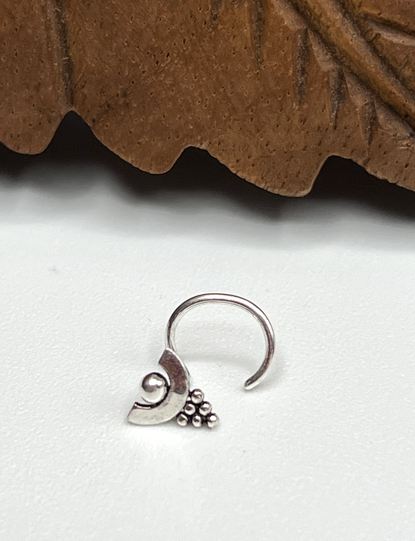Sterling Silver Beaded Nose Pins