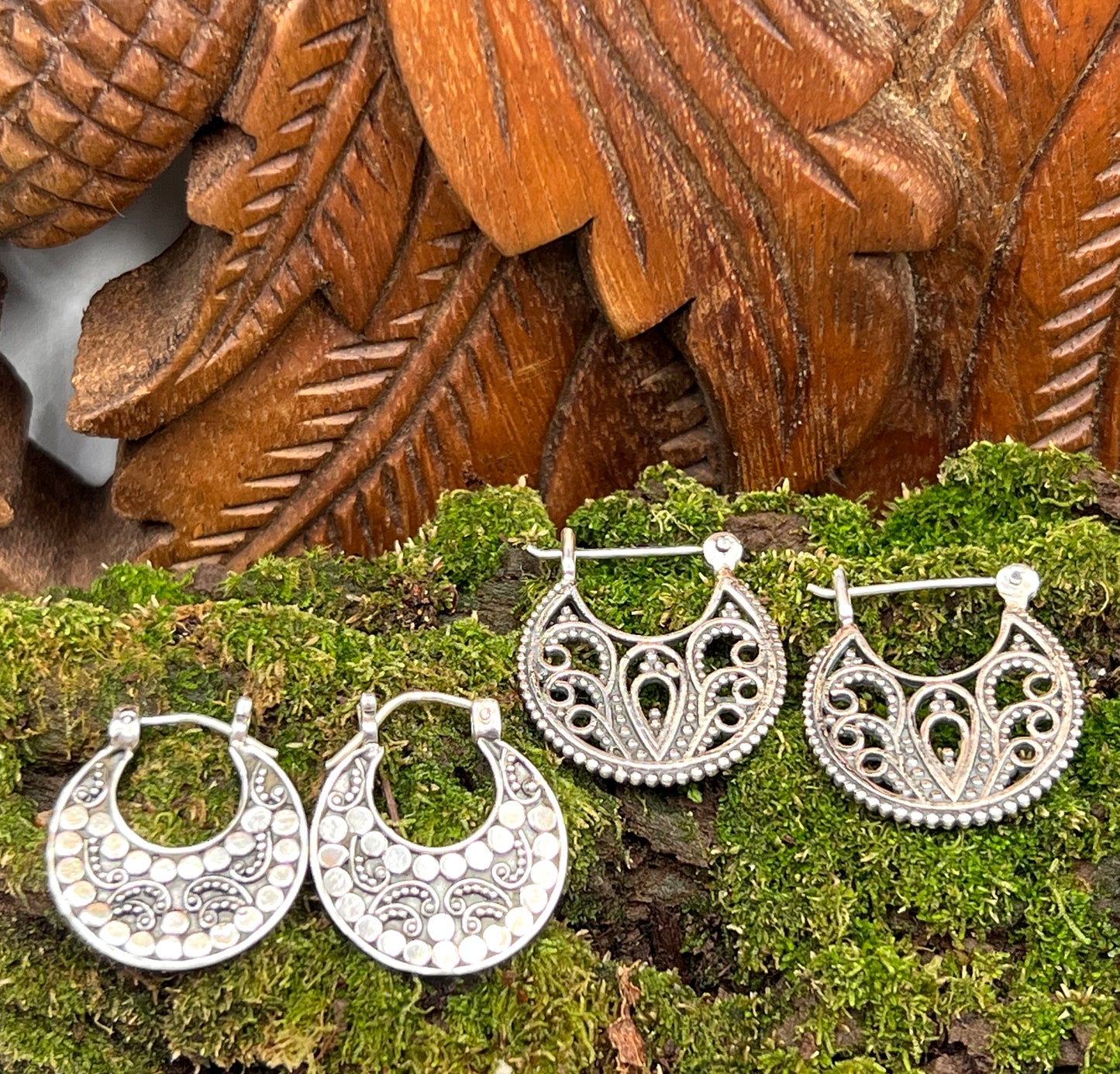 Tribal Straight Hoop Earrings