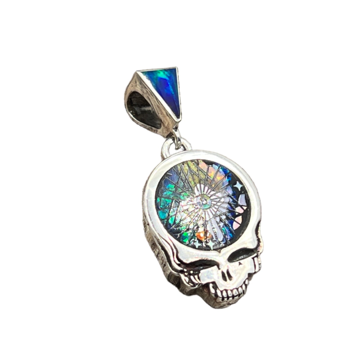 Rare Inlaid Gemstone SYF All Seeing Eye Pendant by David Freeland