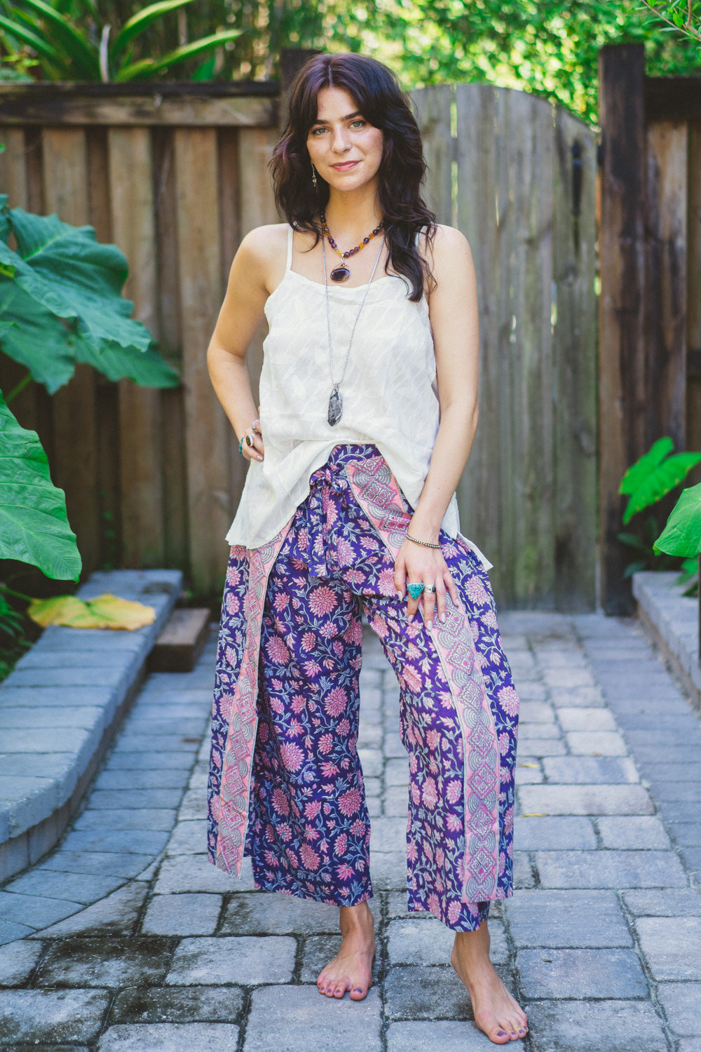 Block print Wrap Pants