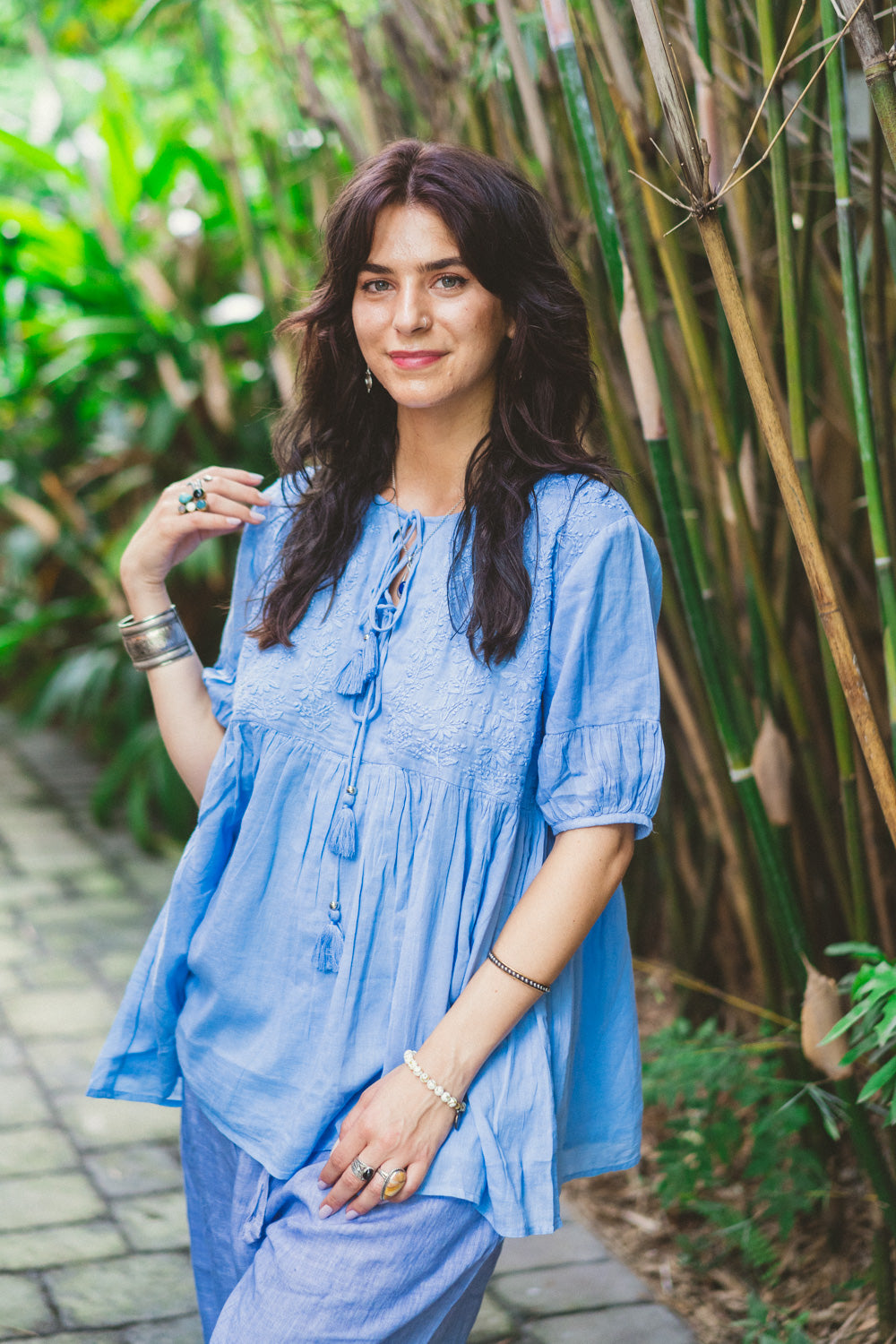Fine Cotton Embroidered Kurta Top