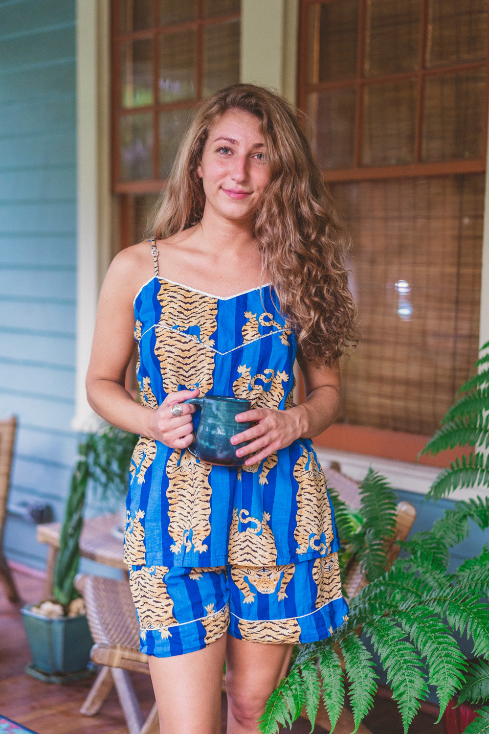 Spaghetti Straps Tiger Pajama Gift sets