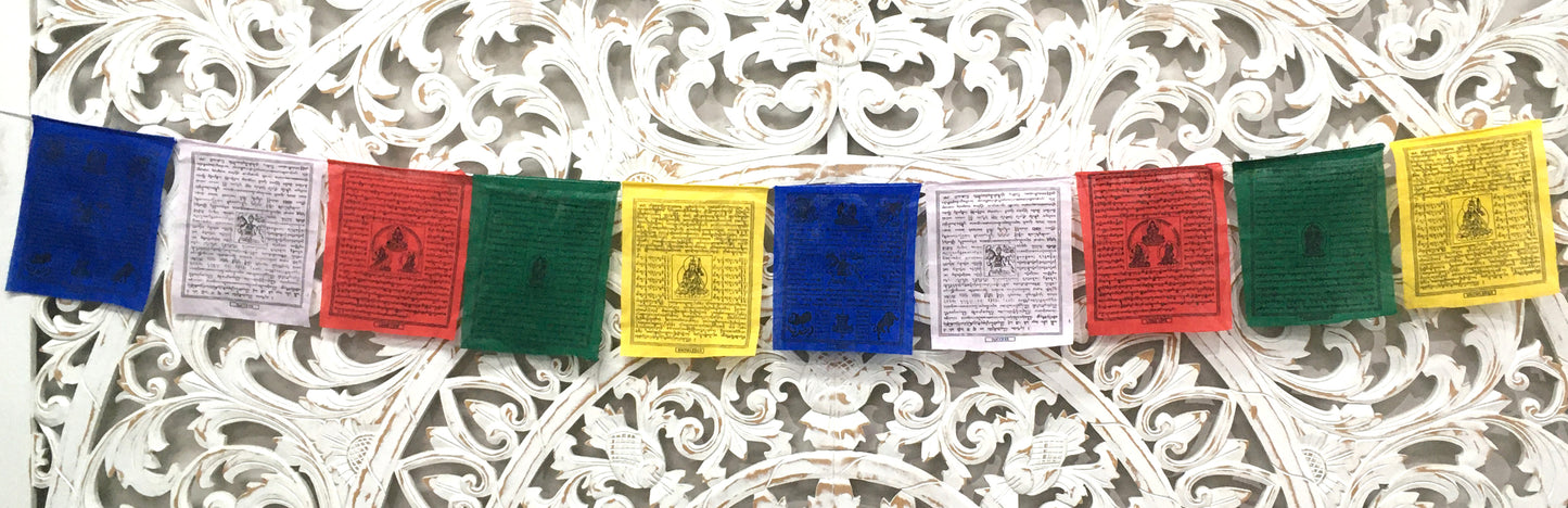 Tibetan Prayer Flags | 5 Sizes | 10 Flags per Strand