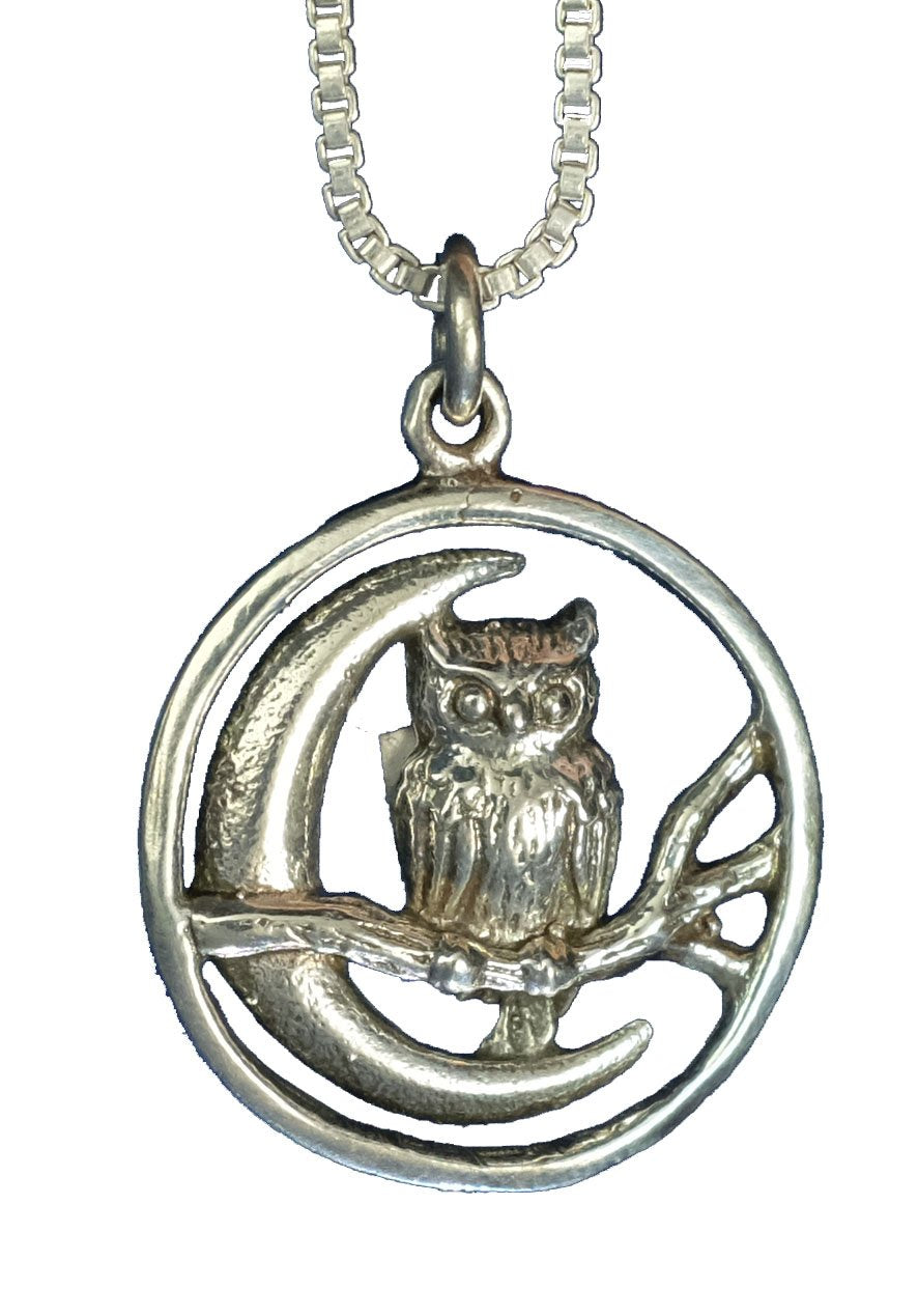 Owl on the Moon Pendant