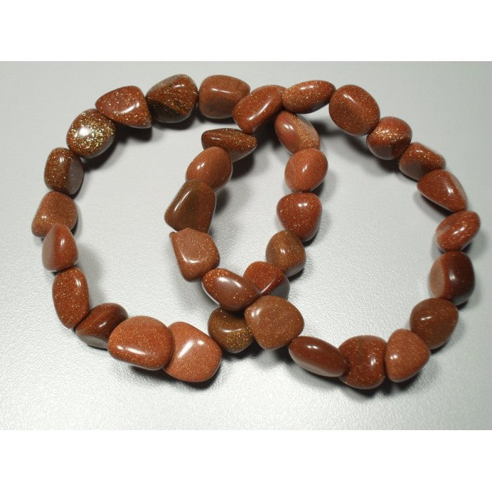 Stretchy Tumbled Chunk Stone Bracelet