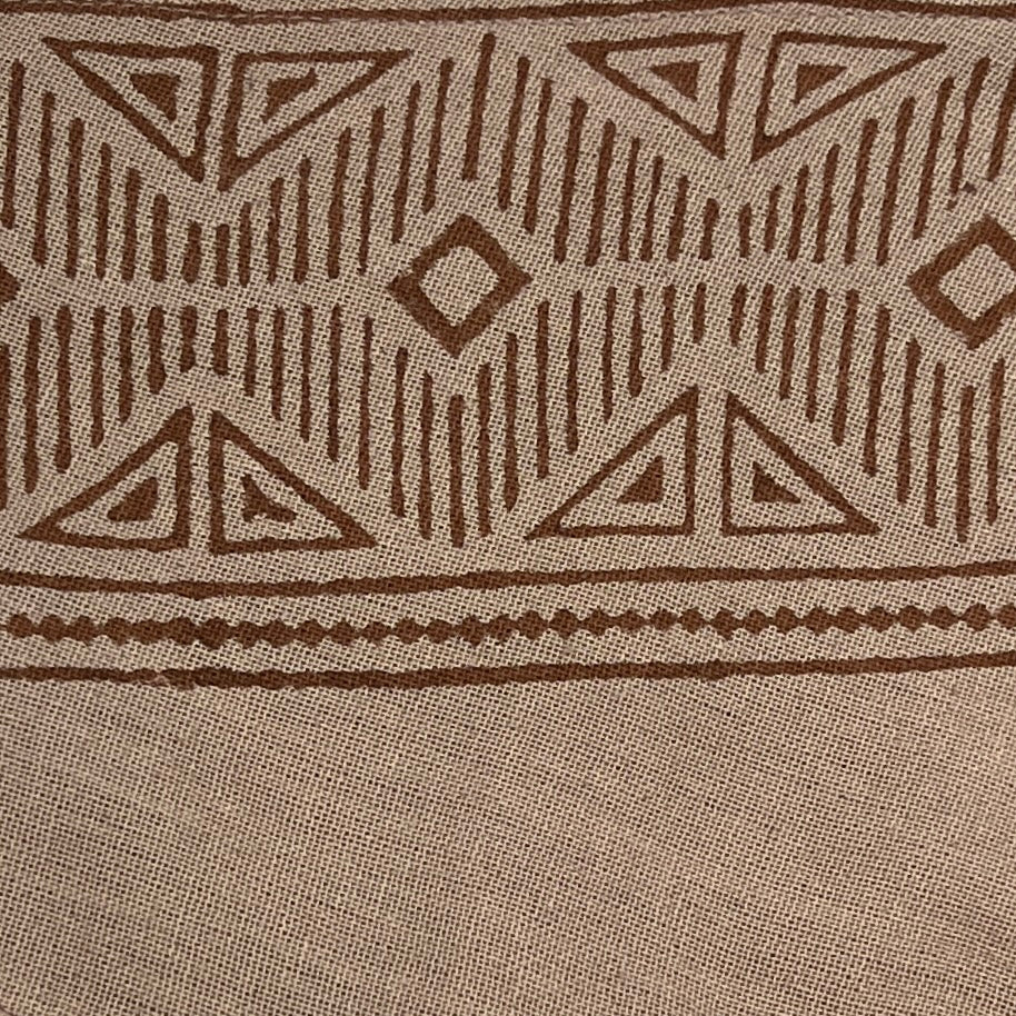Desert Rose Block Print Flared Crop Top