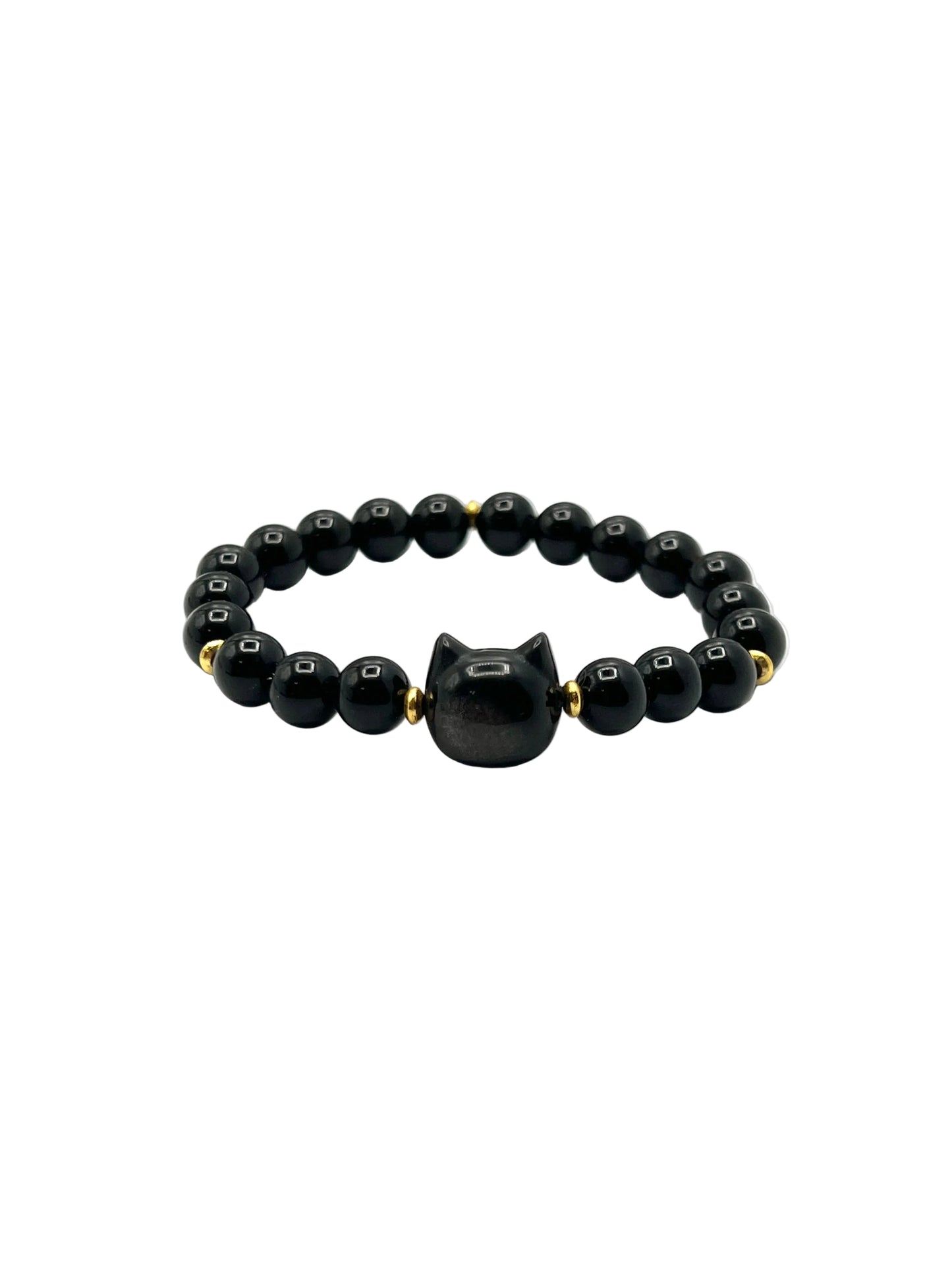 Gemstone Cat Stretchy Bracelets