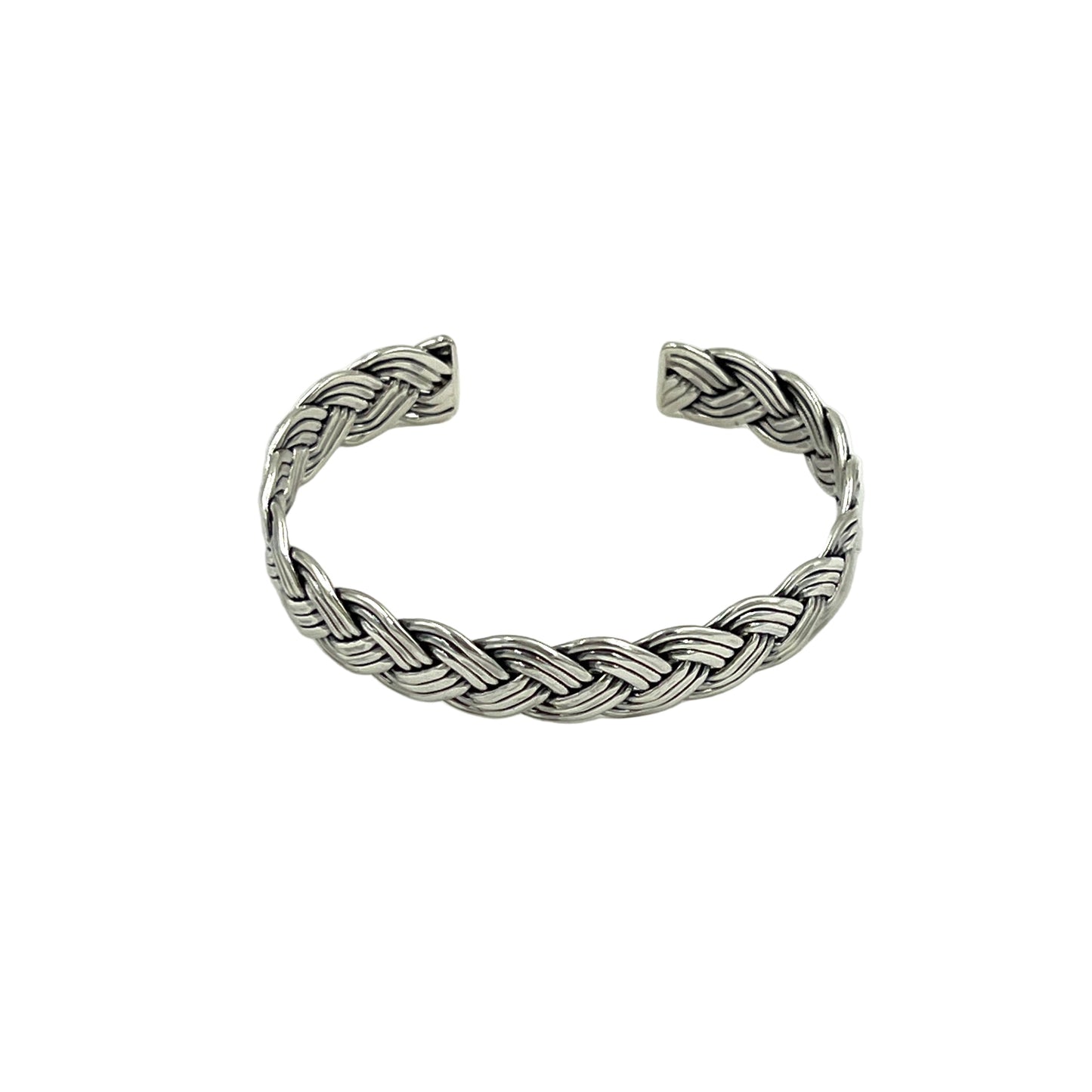 Silver Braided Cuff