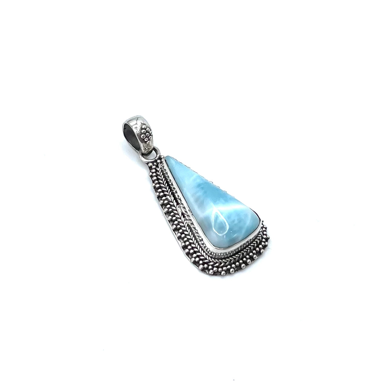 Sterling Silver Larimar Freeform Pendants