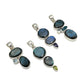 Silver Labradorite Faceted Pendants