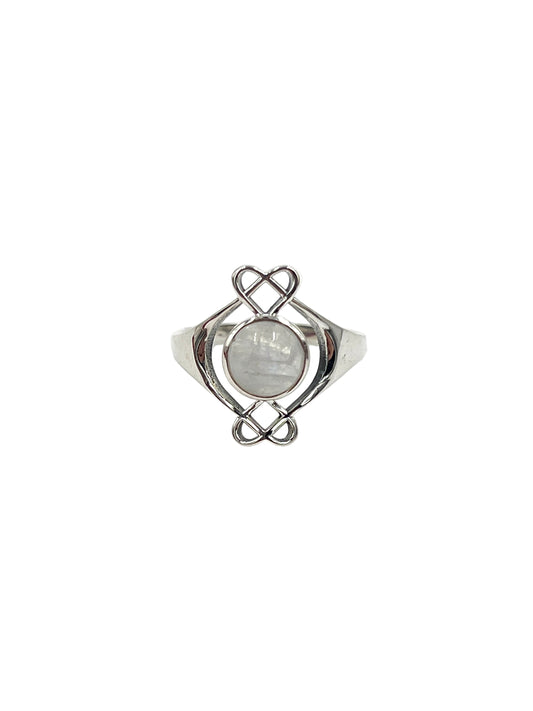 Celtic Heart Moonstone Ring
