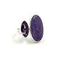 Sterling Silver Amethyst & Charoite Rings
