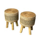 Teakwood & Banana Leaf Table & Stool Sets