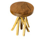 Small Teakwood Stool Intertwined Legs