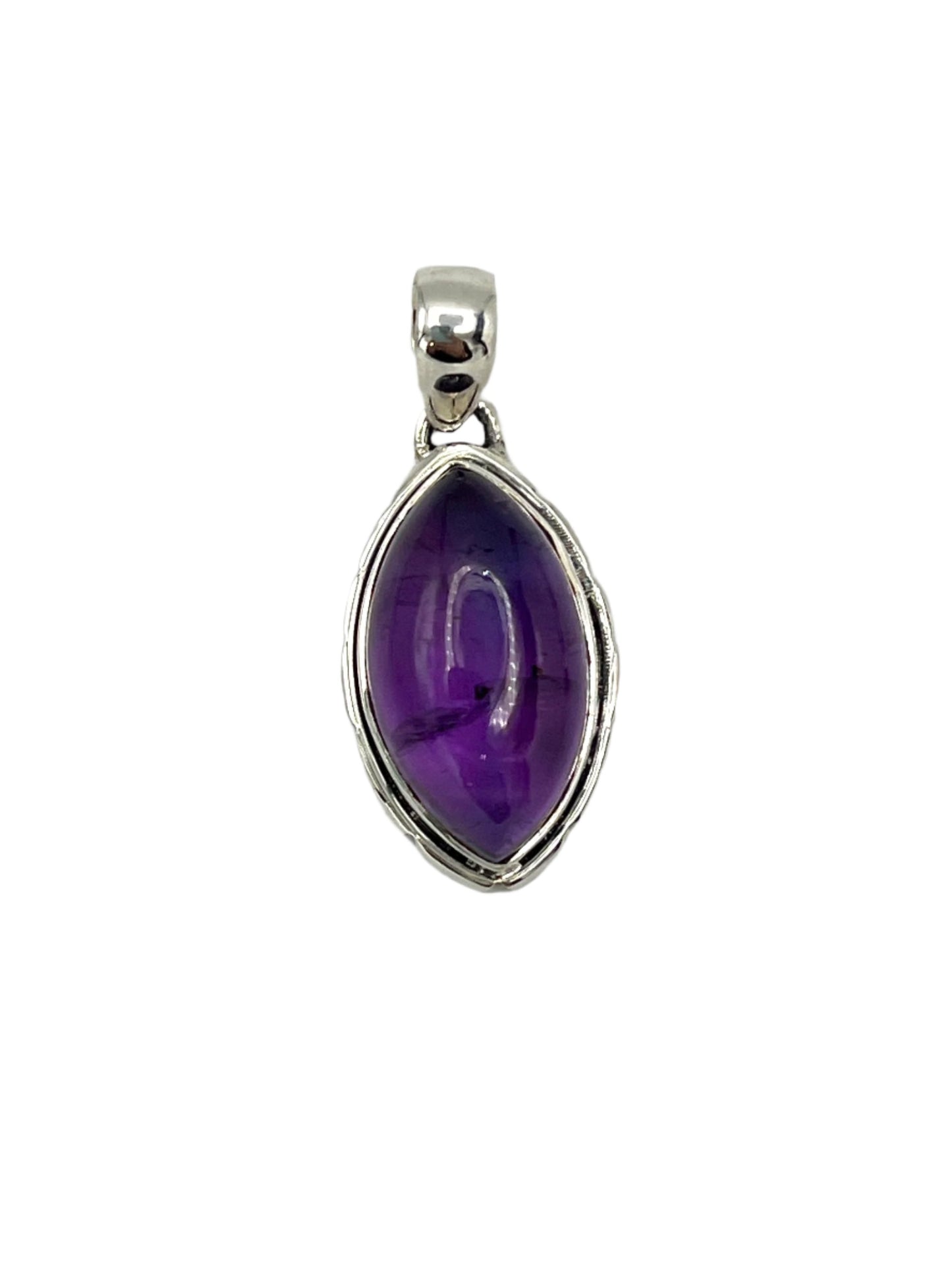 Sterling Silver Marquise Amethyst Pendants