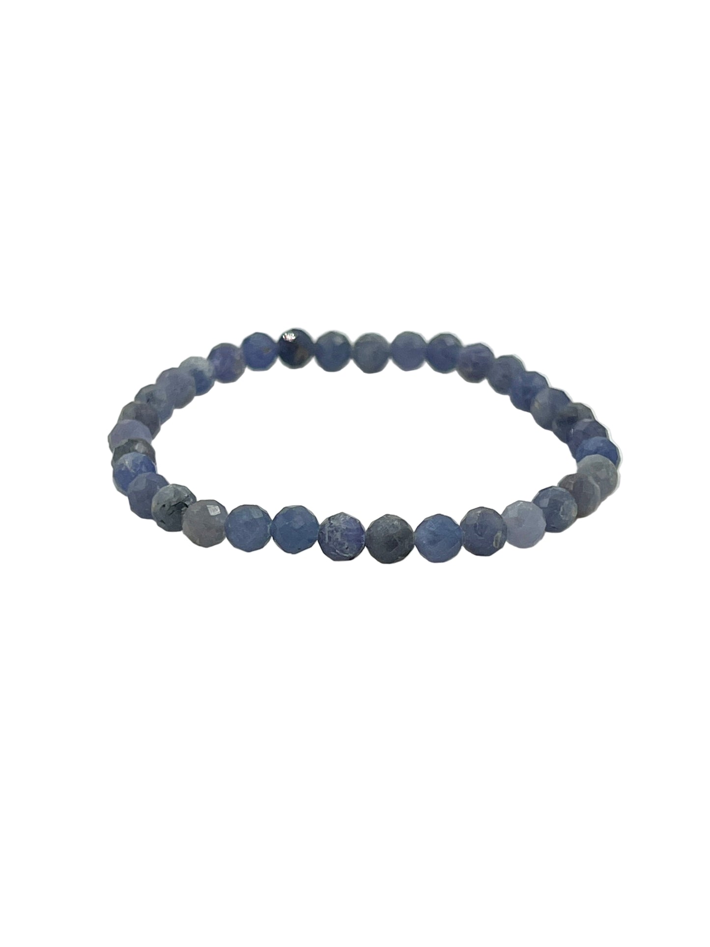 Faceted Sapphire Stretchy Bracelets