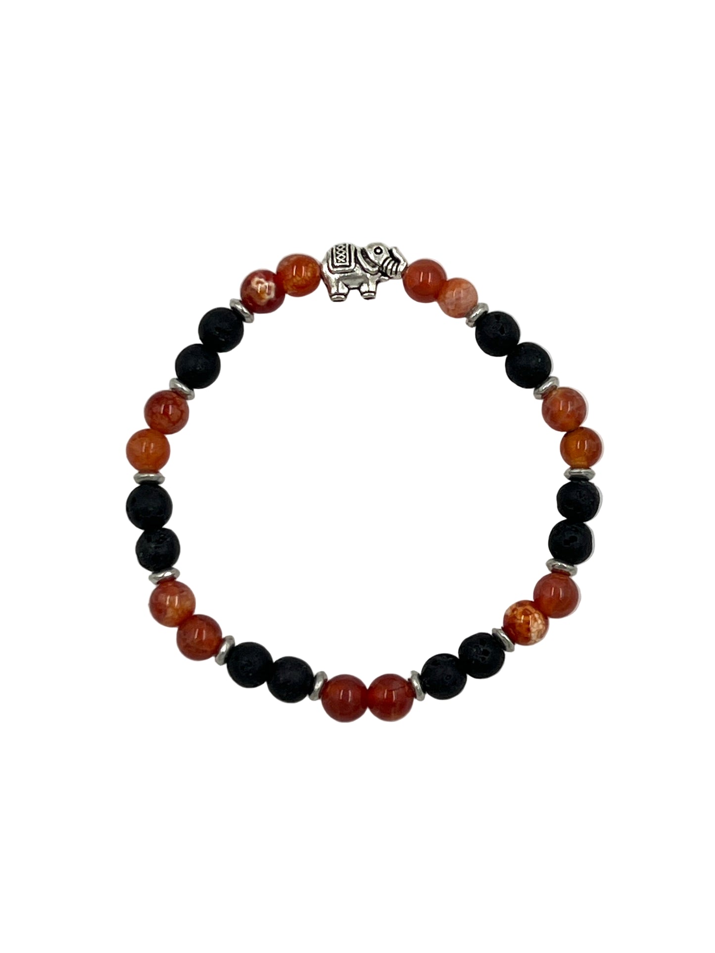 Fire Agate Stretchy Bracelets