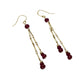 Sapphire & Ruby Gold Filled Earrings