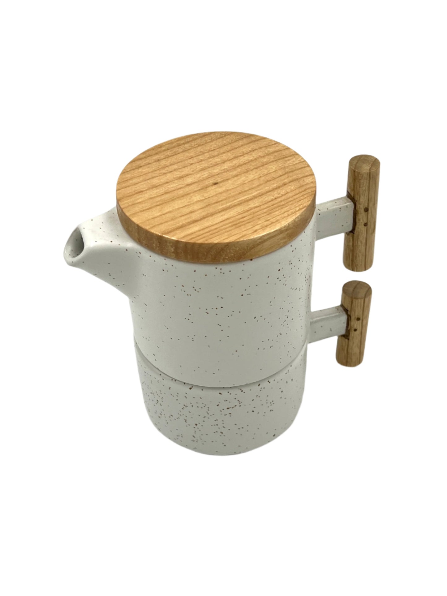 Ceramic Stackable Tea Pot & Cup