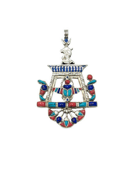 Silver Scarab Temple Pendants