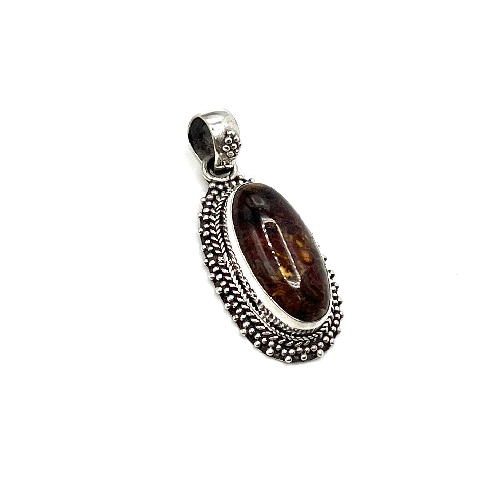 Sterling Silver Pietersite Oval Pendants