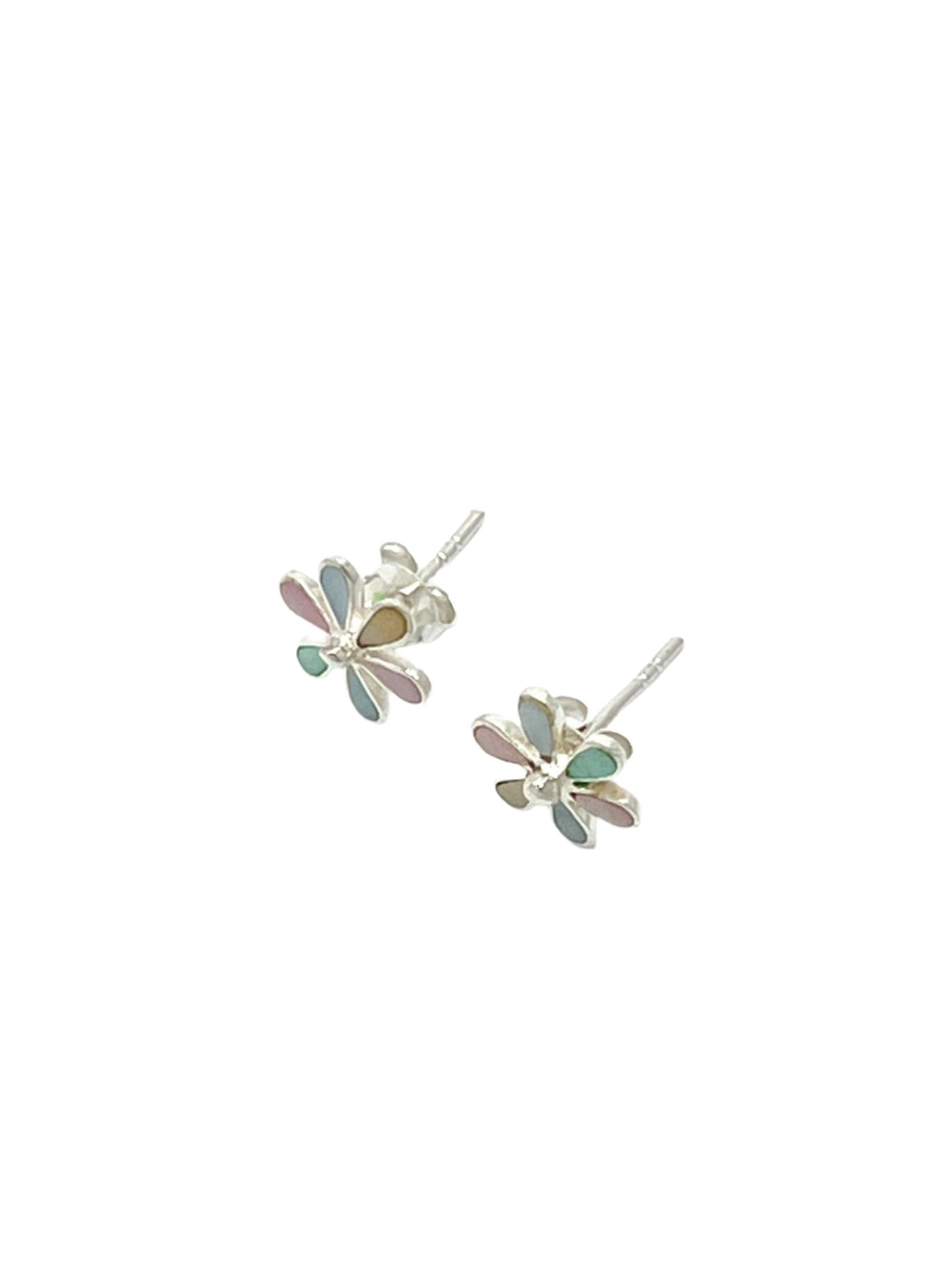 Sterling Silver Shell Daisy Studs