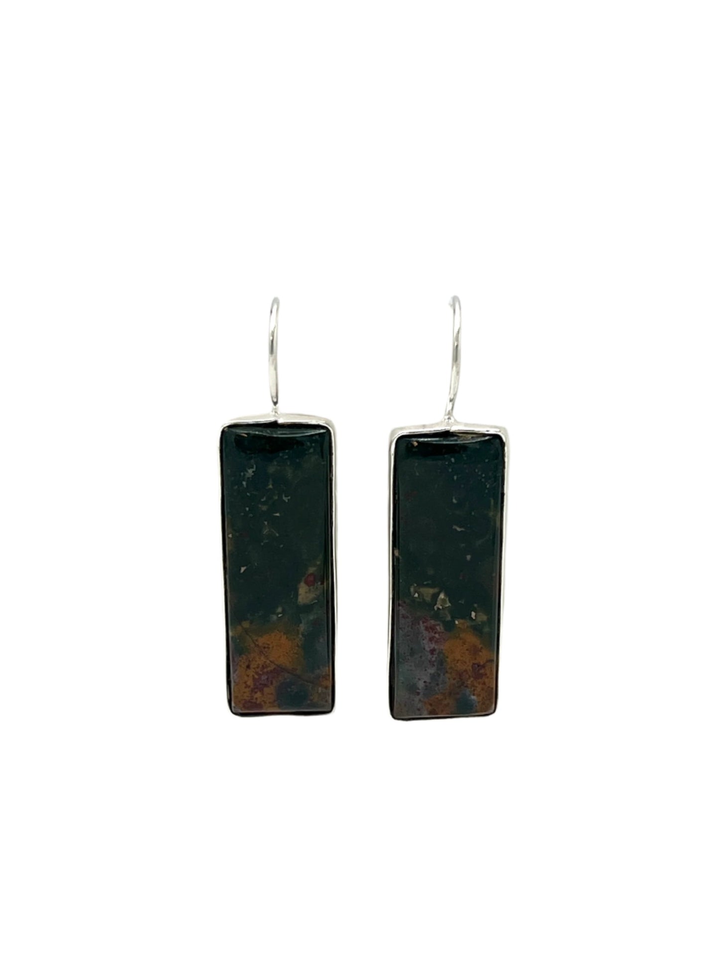 Sterling Silver Ocean Jasper Earrings