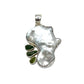 Silver Pearl, Peridot & Green Kyanite Pendants