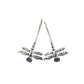 Silver Gemstone Dragonfly Earrings