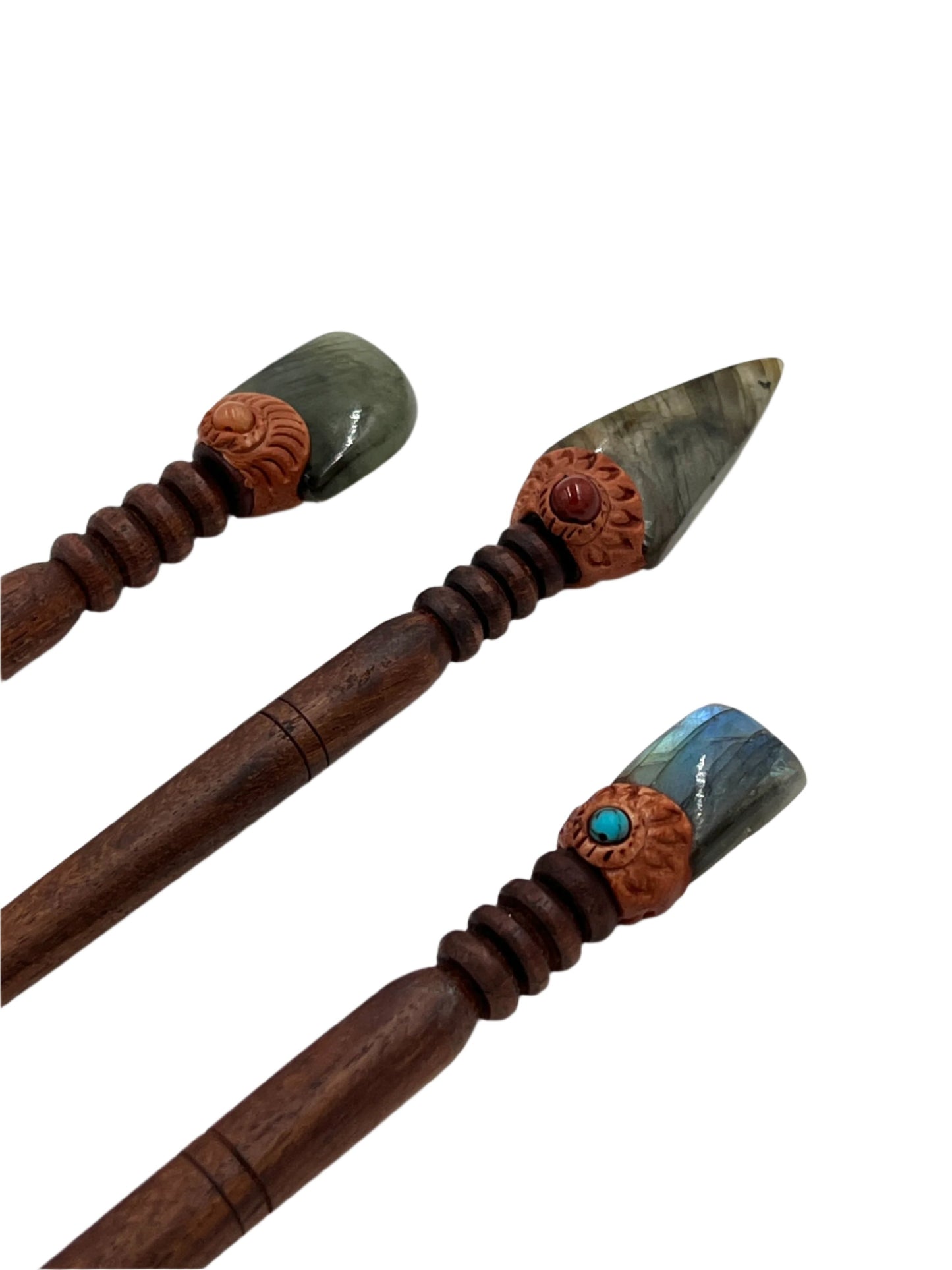 Handmade Gemstone Hair Sticks