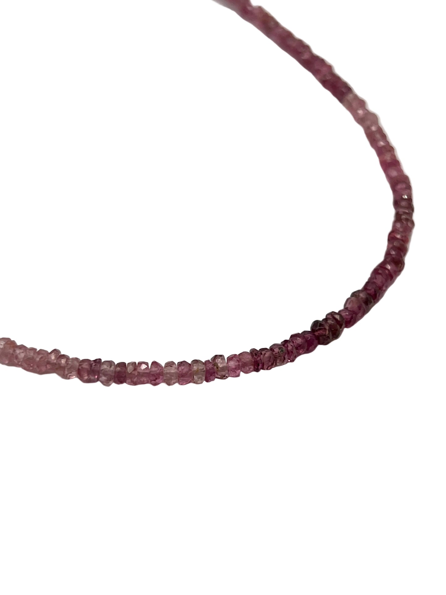 Silver Pink Tourmaline Necklace