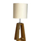 Teak Triangular Table Lamp