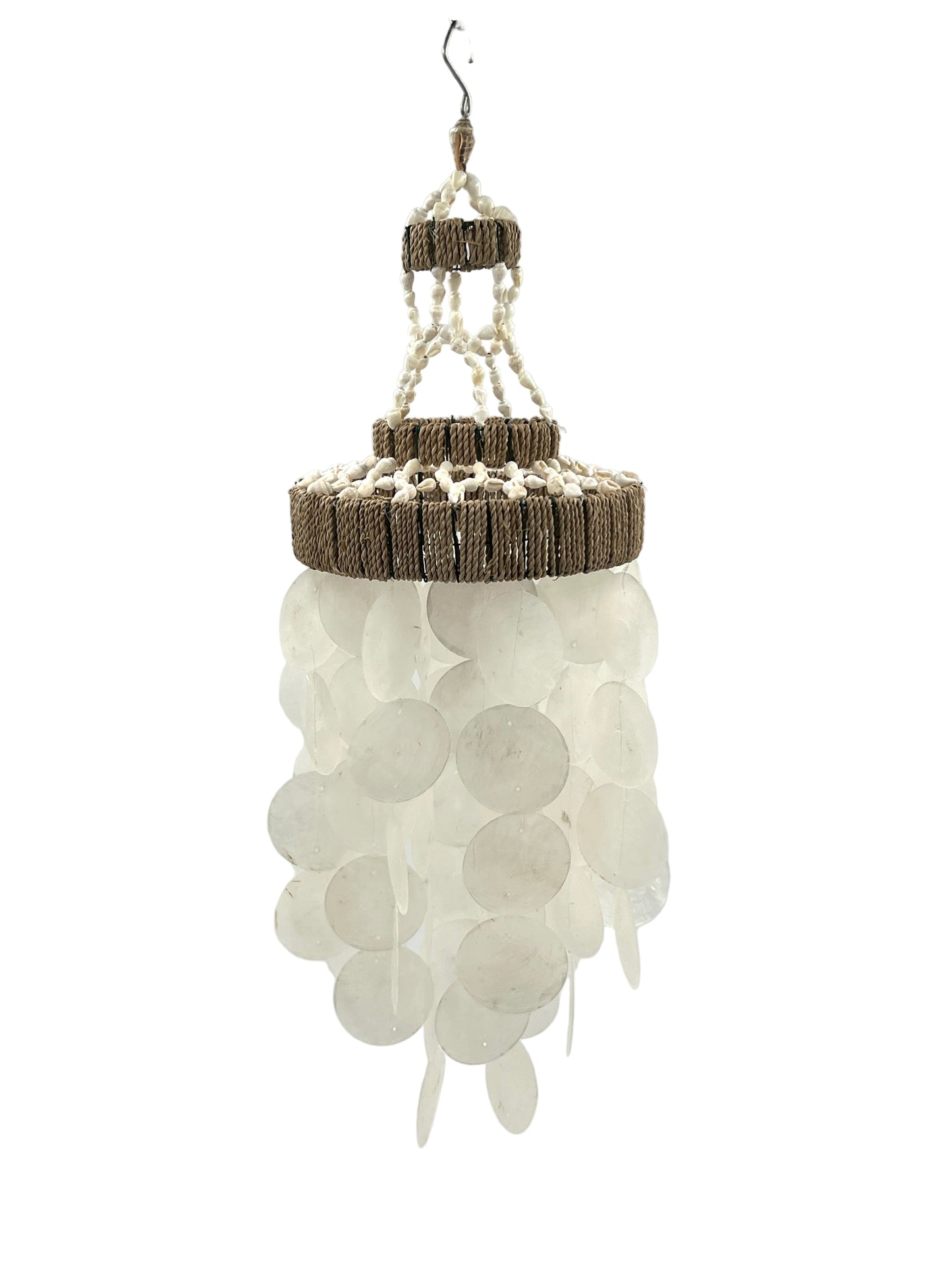 Round Capiz & Sea Shell Wind Chime
