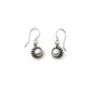 Sterling Silver Filigree Round Pearl Earrings