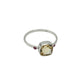 Faceted Square Gemstone Ring