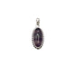 Sterling Silver Beaded Fluorite Oval Pendants