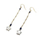 Star Pearl & Sapphire Gold Filled Earrings