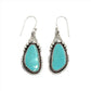 Sterling Silver Turquoise Teardrop Earrings
