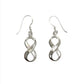 Sterling Silver Shell Infinity Earrings
