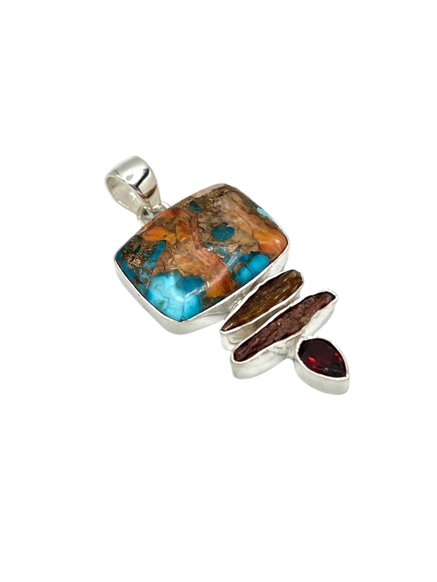 Spiny Oyster Shell Turquoise Pendants