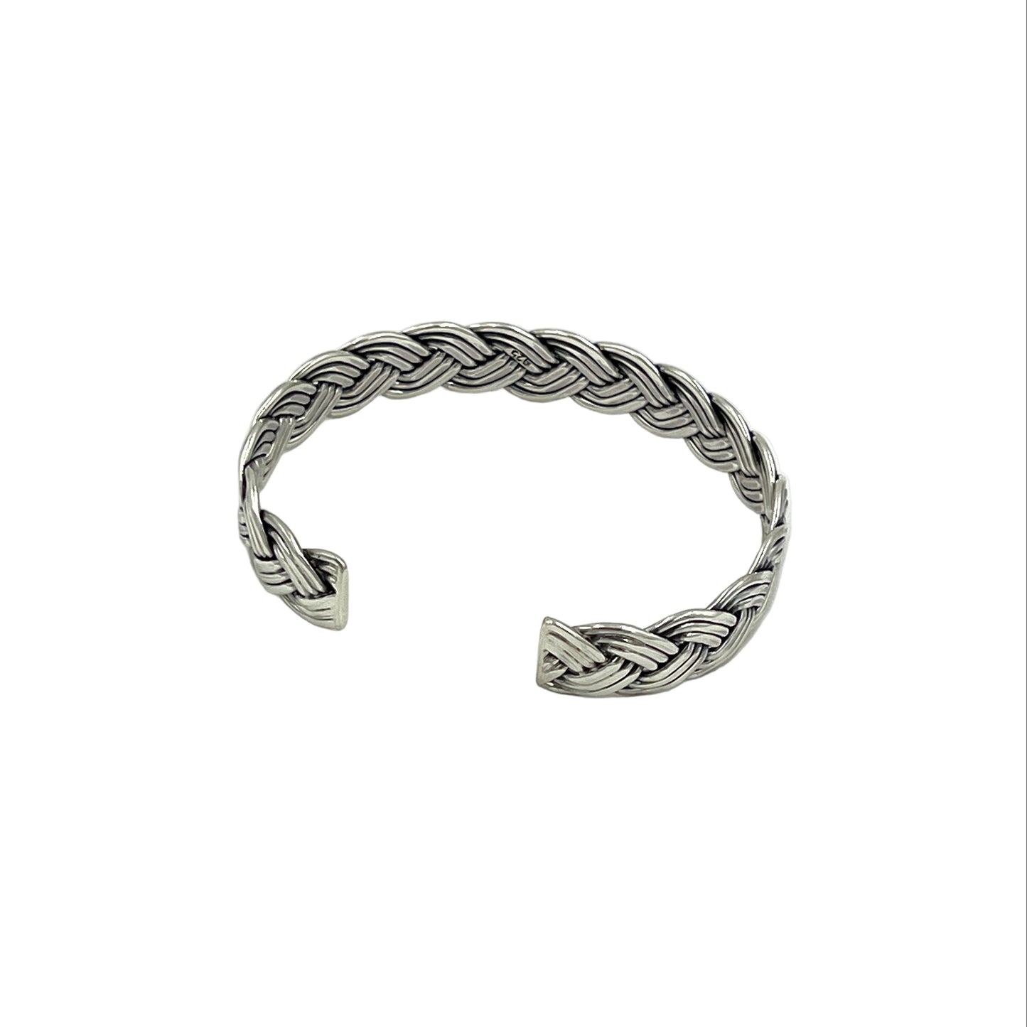 Silver Braided Cuff