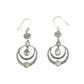 Sterling Silver Gemstone Circle Chandelier Earrings