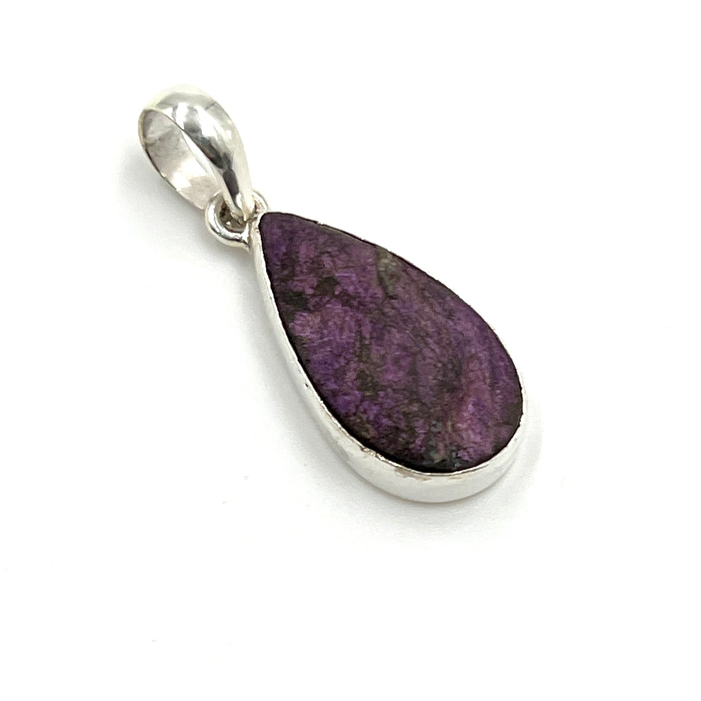 Raw Purpurite Teardrop Pendants