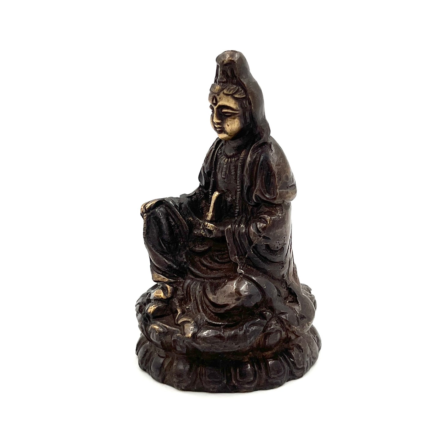 Hand Finished Brass Quan Yin Statue