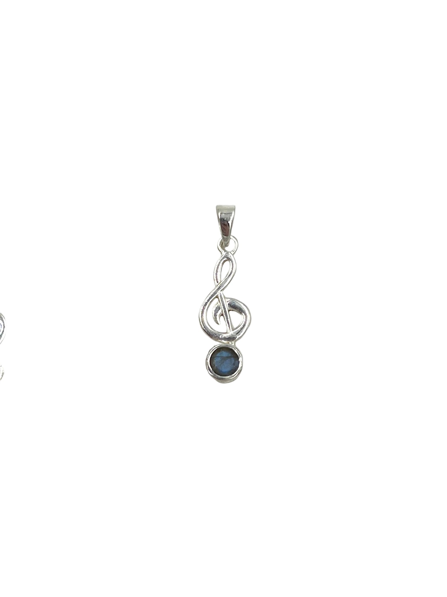 Gemstone Treble Clef Pendants